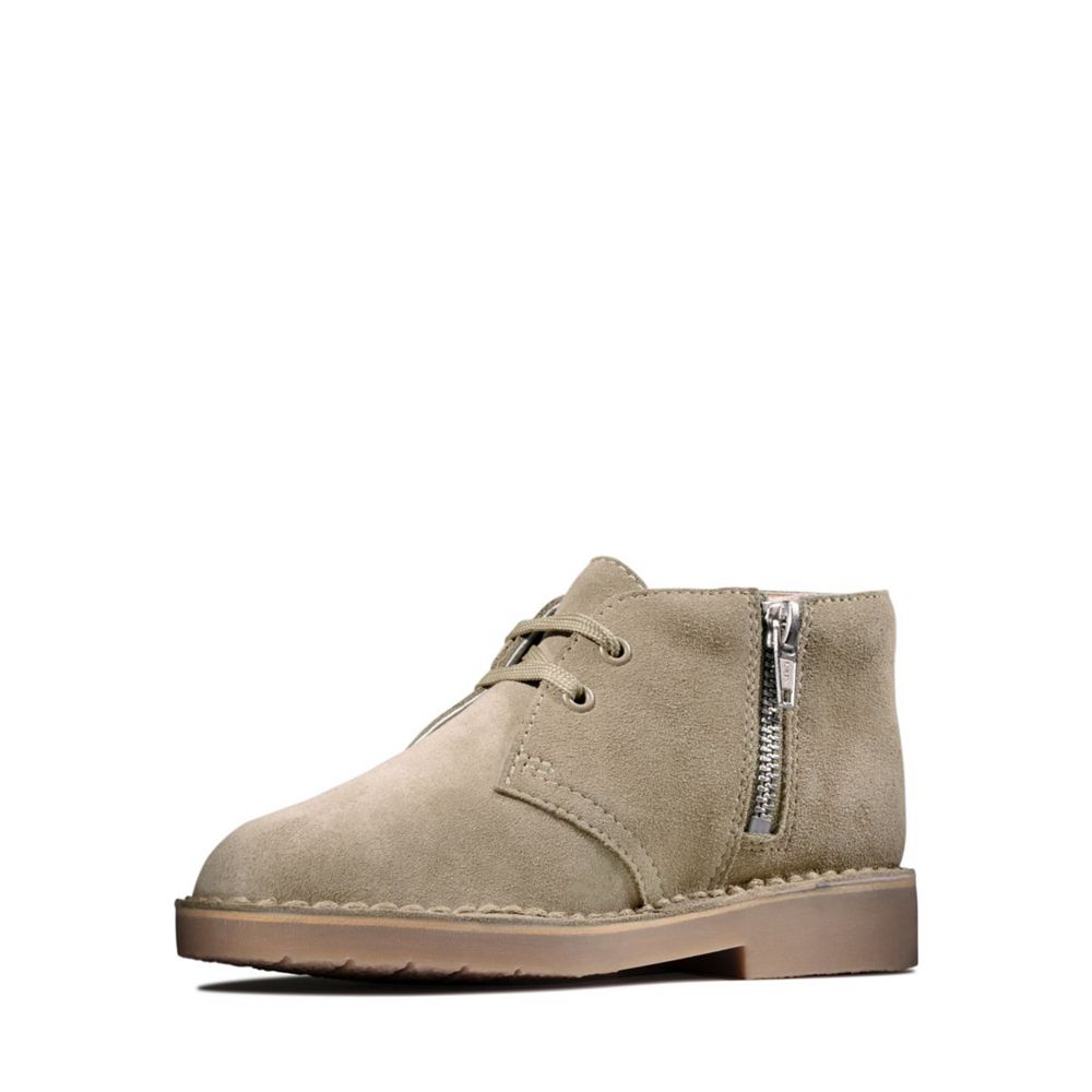 Hacer las tareas domésticas pluma local Clarks Desert 2 Niño Descuento - Botas Suede Clarks Kaki